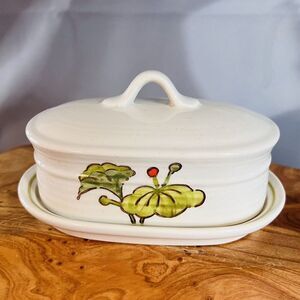 Vintage Poppy Trail by Metlox California Geranium Butter Dish Beautiful MINT